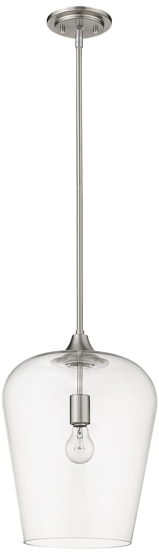 Image 7 Joliet by Z-Lite Brushed Nickel 12 inch 1 Light Pendant more views