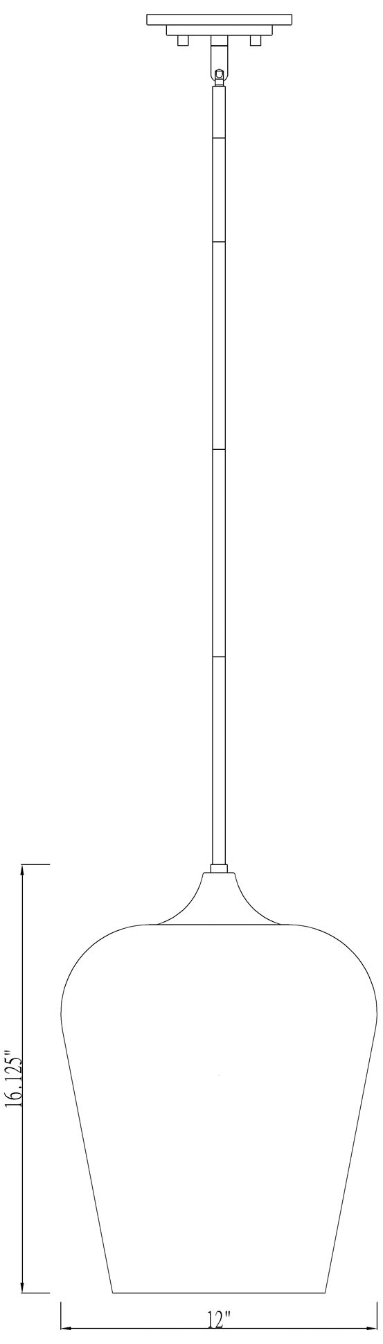 Joliet by Z-Lite Brushed Nickel 12 inch 1 Light Pendant