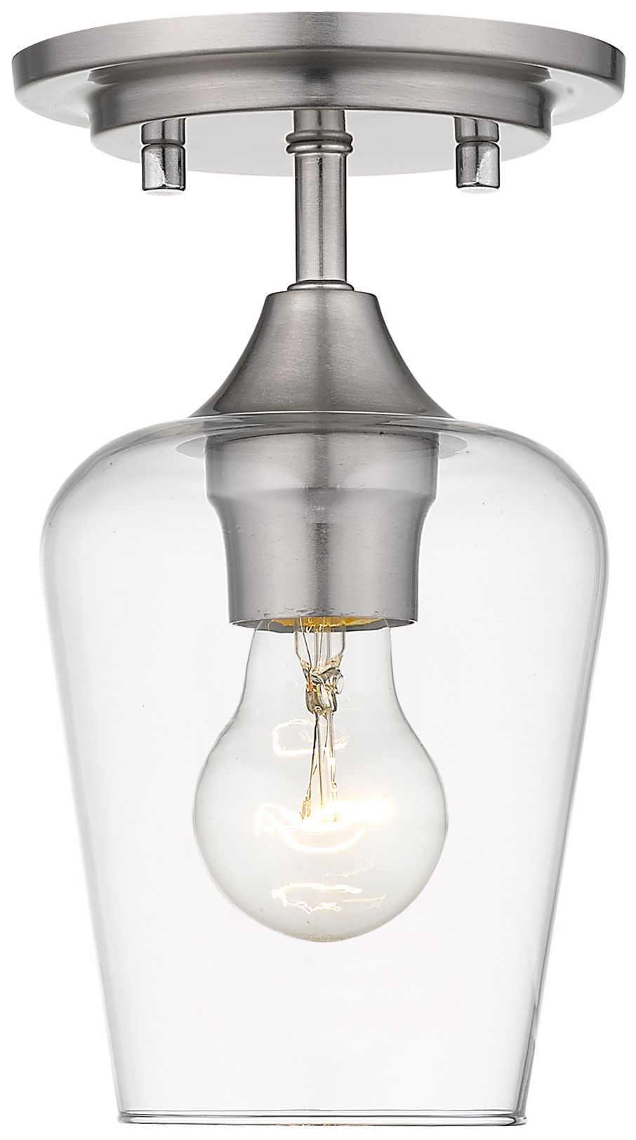 Image 2 Joliet by Z-Lite Brushed Nickel 5.5 inch 1 Light Flush Mount