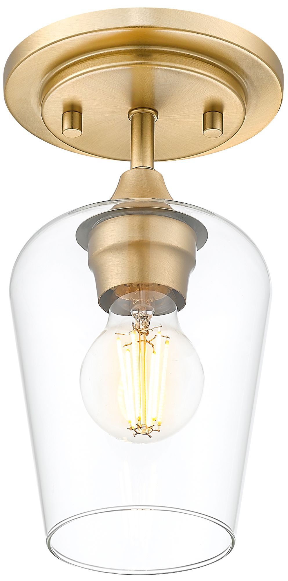 Image 4 Joliet by Z-Lite Burnished Brass 1 Light Flush Mount more views