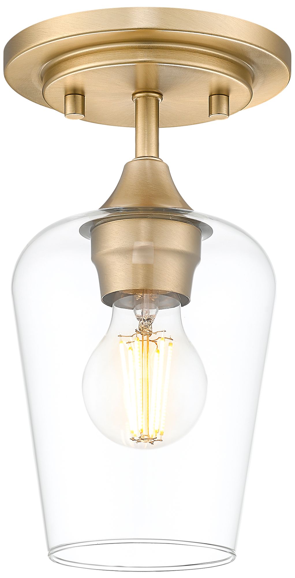 Image 5 Joliet by Z-Lite Burnished Brass 1 Light Flush Mount more views