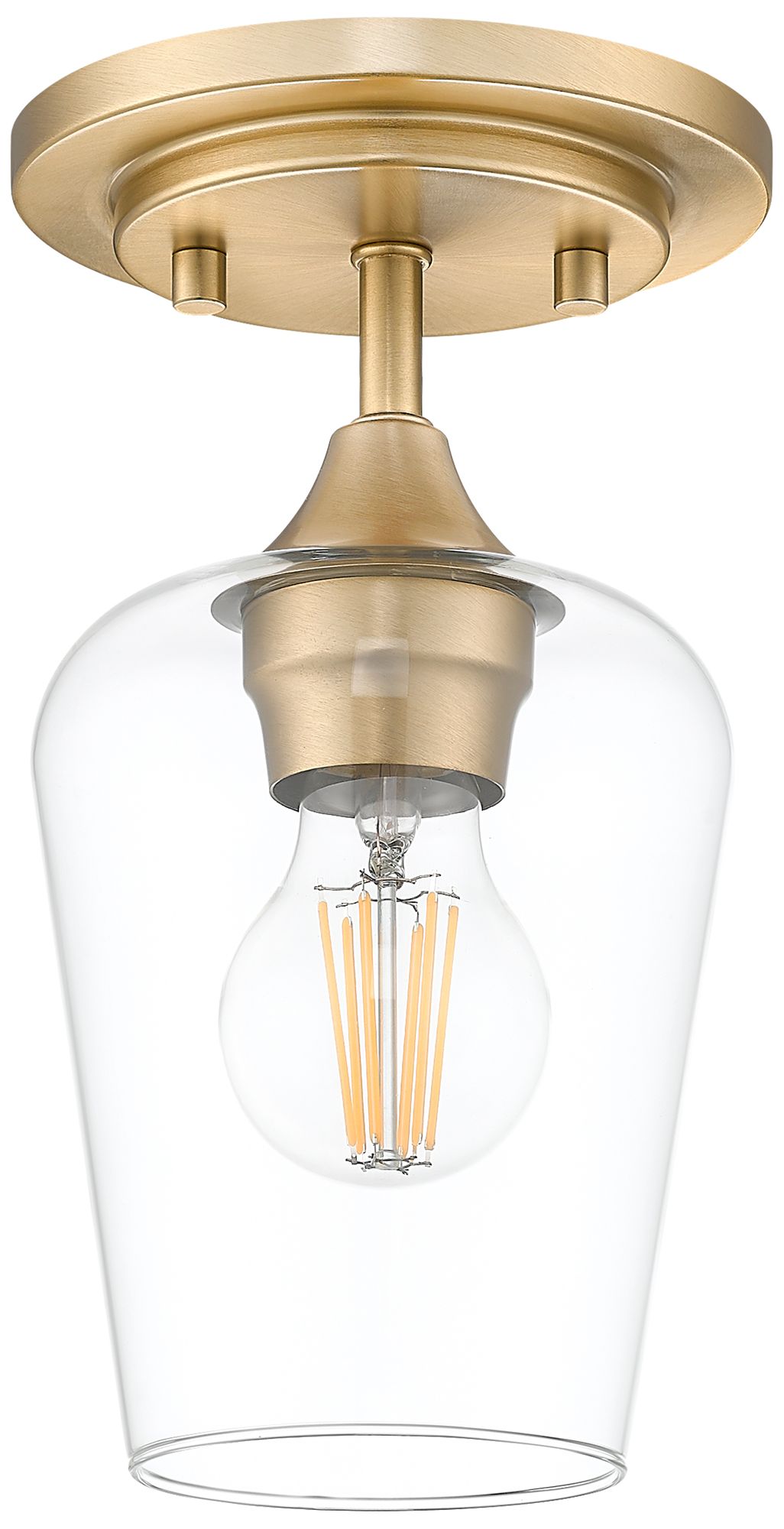 Image 7 Joliet by Z-Lite Burnished Brass 1 Light Flush Mount more views