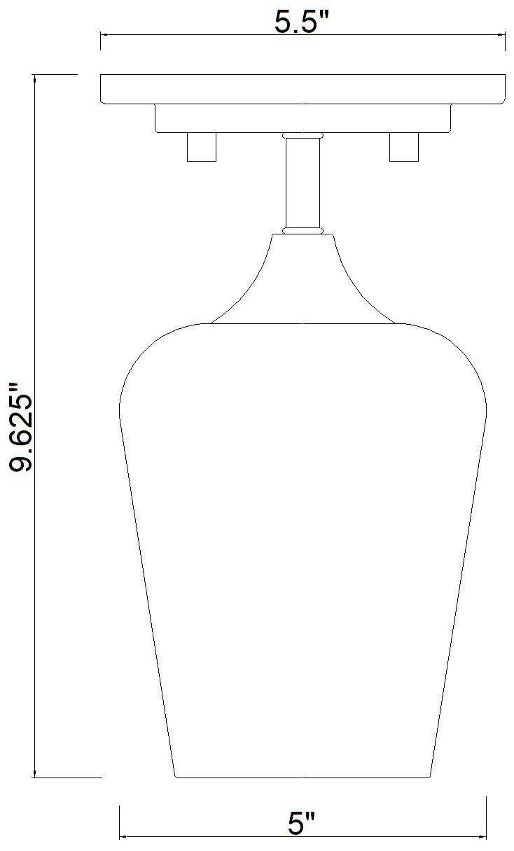 Joliet by Z-Lite Burnished Brass 1 Light Flush Mount