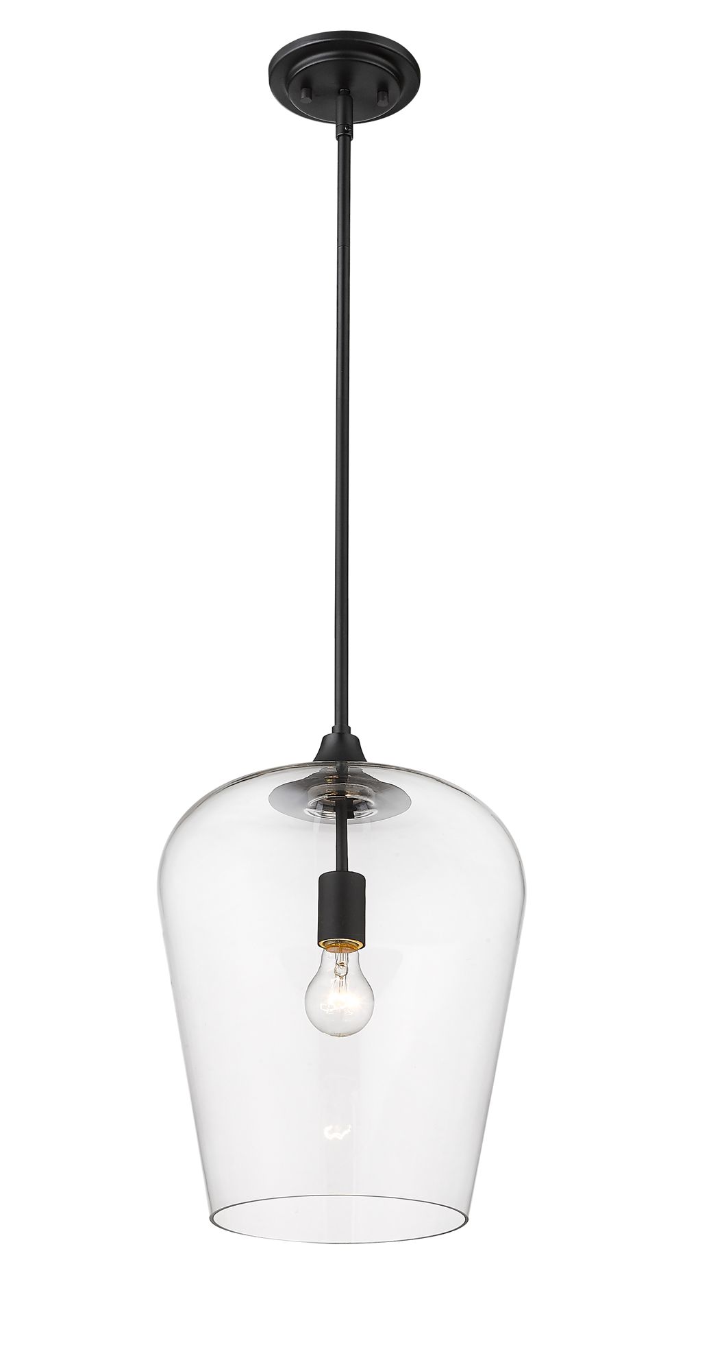 Image 5 Joliet by Z-Lite Matte Black 12 inch 1 Light Pendant more views