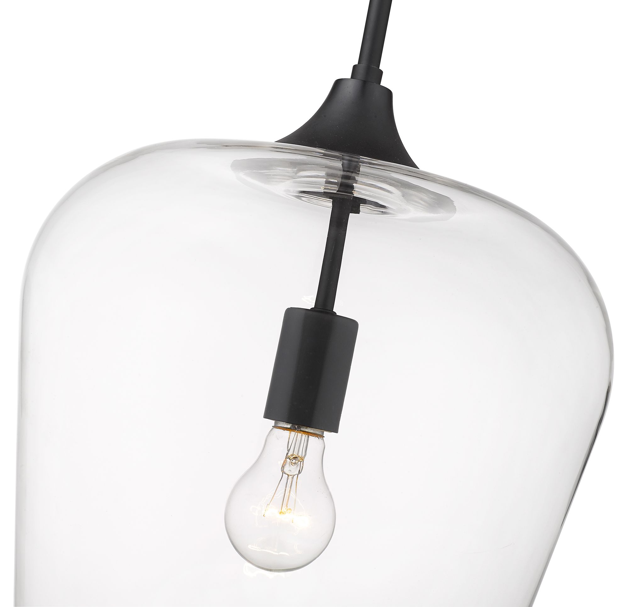 Image 6 Joliet by Z-Lite Matte Black 12 inch 1 Light Pendant more views