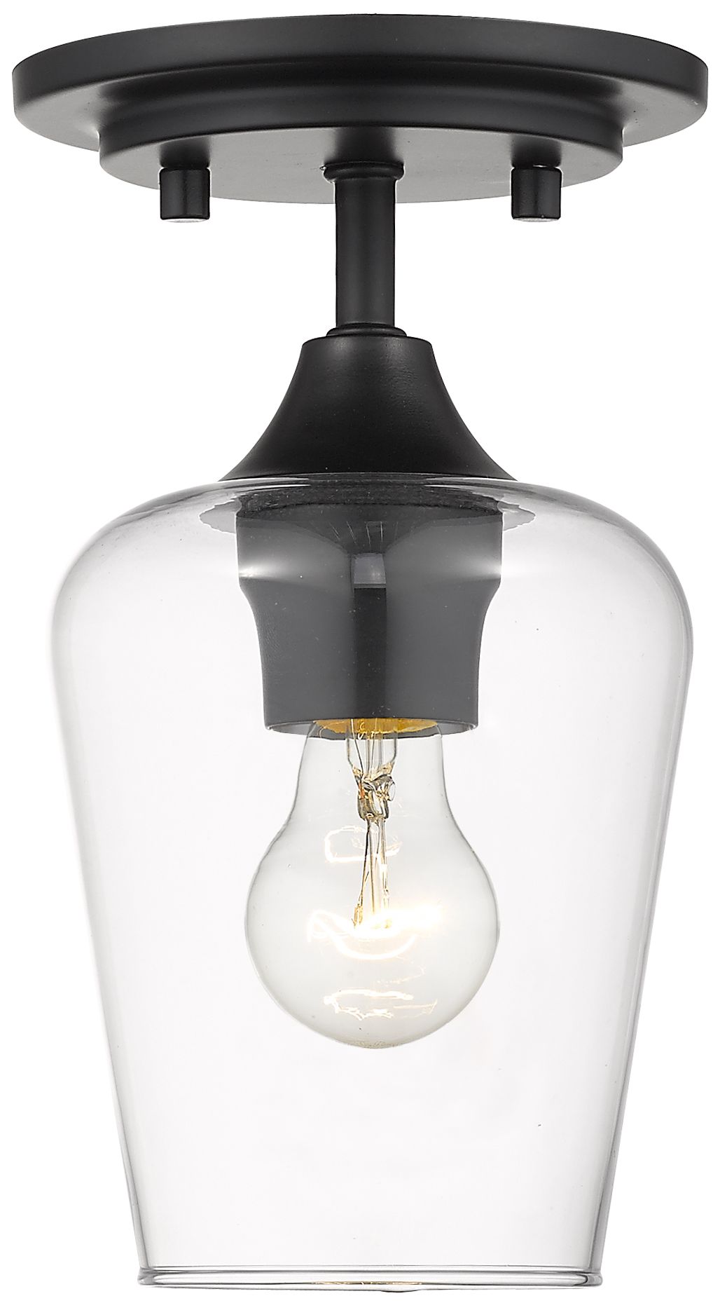 Joliet by Z-Lite Matte Black 5.5 inch 1 Light Flush Mount