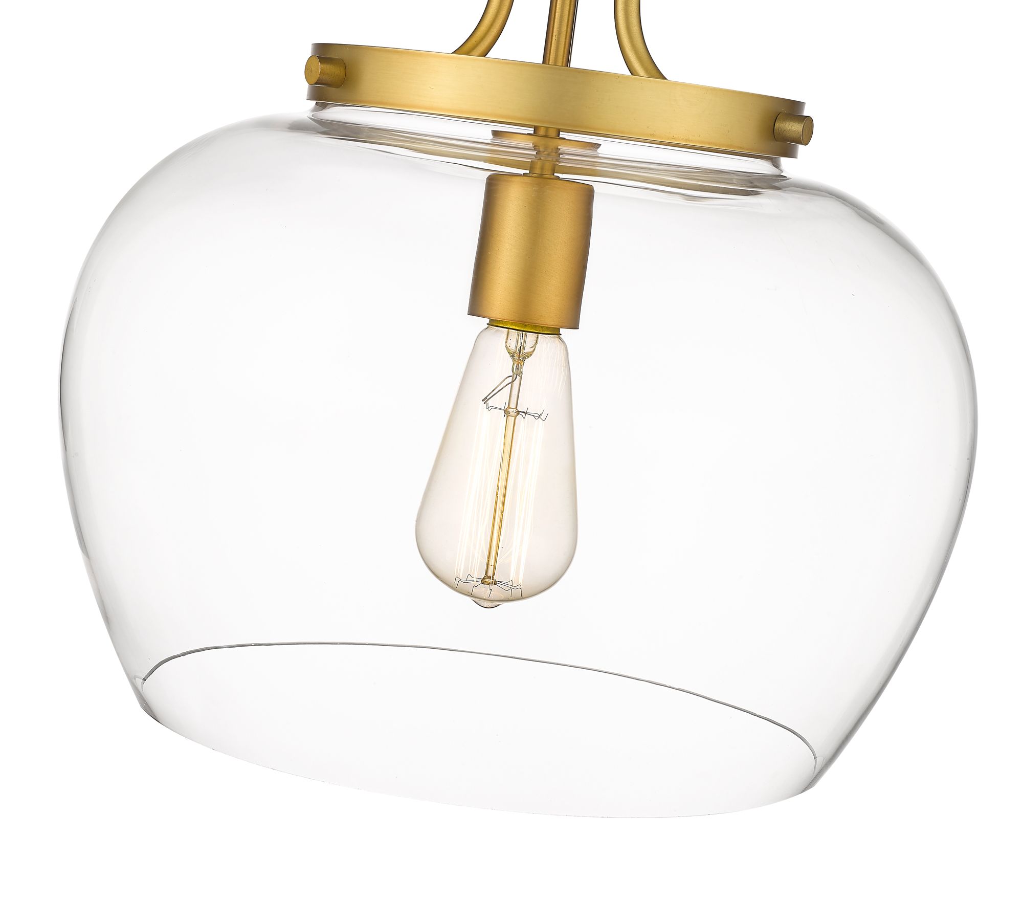 Image 7 Joliet by Z-Lite Olde Brass 13 inch 1 Light Semi Flush Mount more views