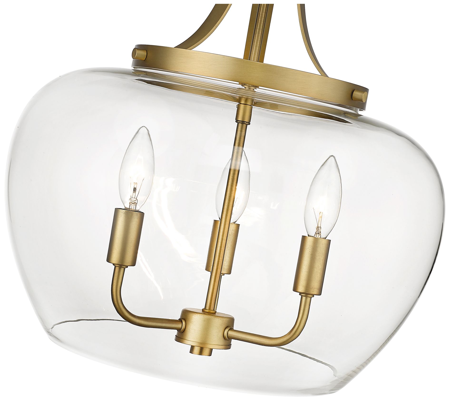 Image 6 Joliet by Z-Lite Olde Brass 15.75 inch 3 Light Pendant more views
