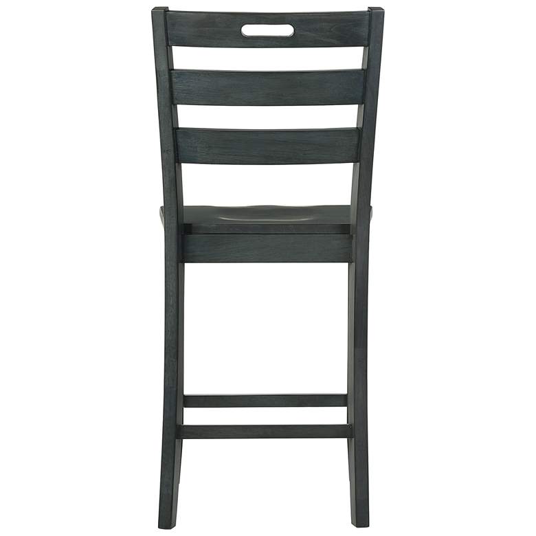 Image 5 Jolines 24" Antique Gray Wood Counter Stools Set of 2 more views