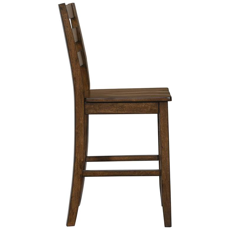 Image 4 Jolines 24" Live Edge Oak Wood Counter Stools Set of 2 more views