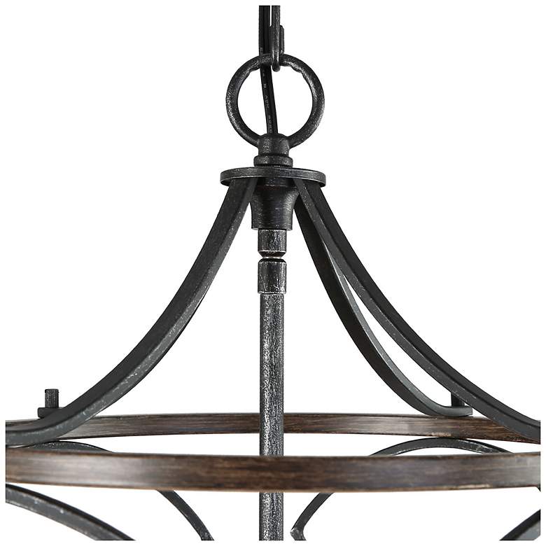 Image 4 Jolla 13.4" Wide Antique Brushed Silver 4-Light Cylinder Chandelier more views