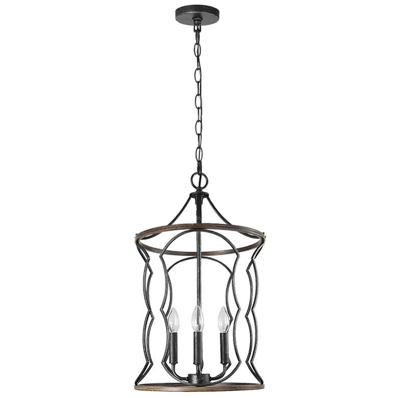 Image 6 Jolla 13.4" Wide Antique Brushed Silver 4-Light Cylinder Chandelier more views