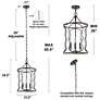 7_Jolla 13.4" Wide Antique Brushed Silver 4-Light Cylinder Chandelier more views