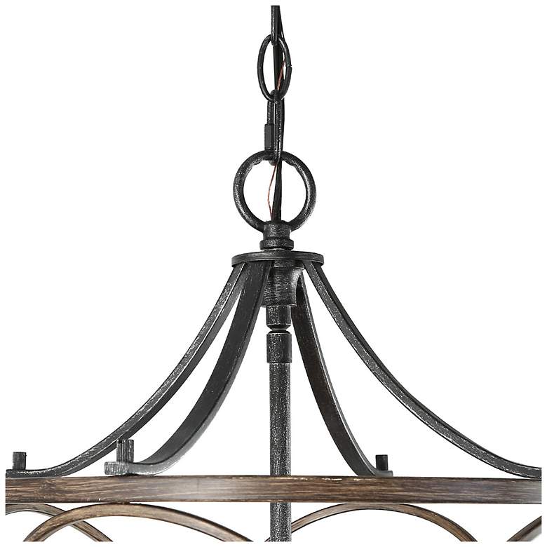 Image 3 Jolla 13.4" Widefaux Wood 4-Light Cylinder Chandelier more views