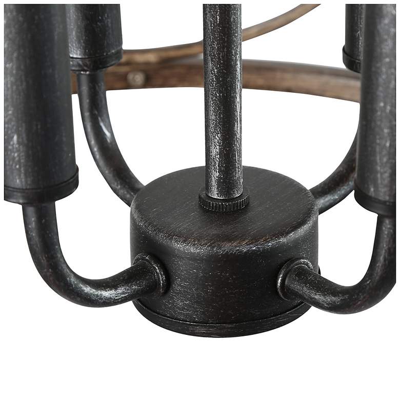 Image 5 Jolla 13.4" Widefaux Wood 4-Light Cylinder Chandelier more views