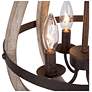 3_Jolla 13" Wide Rusty and Gray-Washed 4-Light Chandelier more views