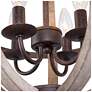 4_Jolla 13" Wide Rusty and Gray-Washed 4-Light Chandelier more views