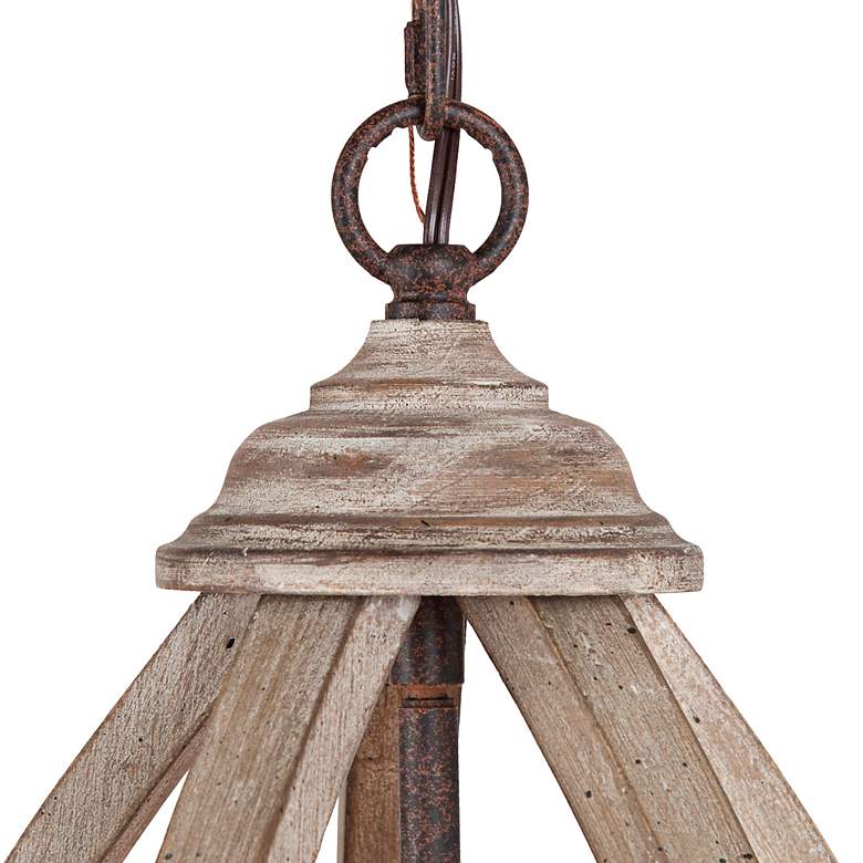 Image 6 Jolla 13" Wide Rusty and Gray-Washed 4-Light Chandelier more views