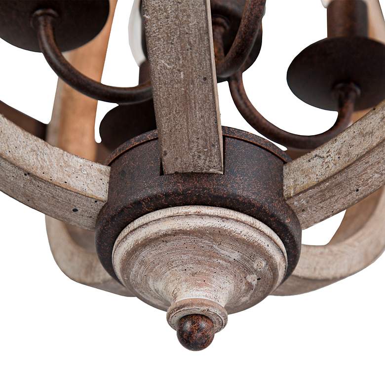 Image 7 Jolla 13" Wide Rusty and Gray-Washed 4-Light Chandelier more views
