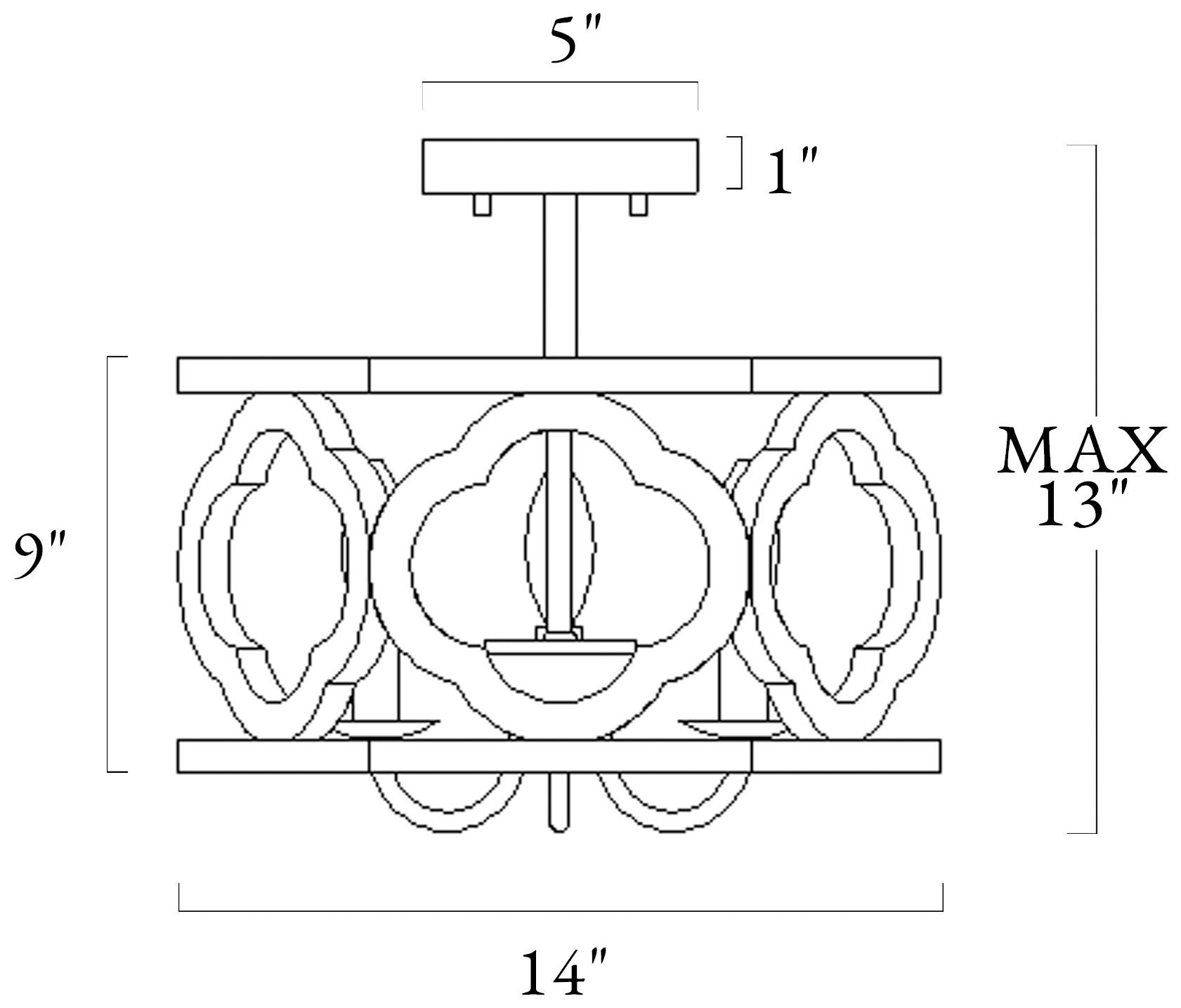 Image 2 Jolla 14" Wide Wood 3-Light Ceiling Light more views