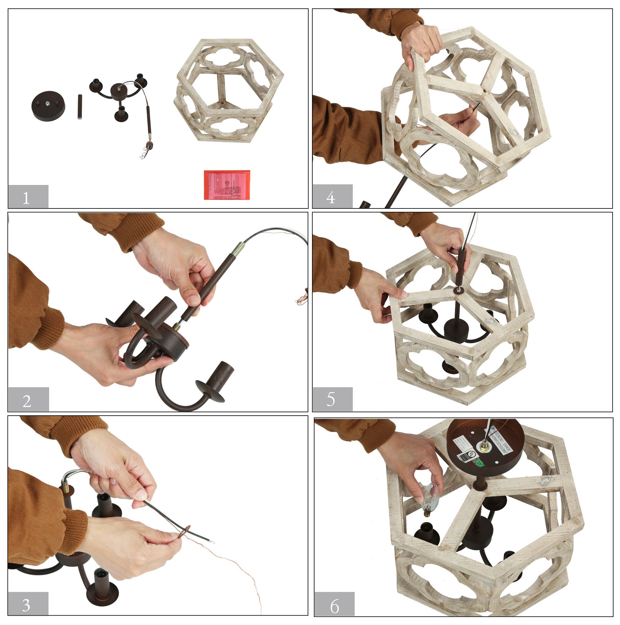 Image 7 Jolla 14" Wide Wood 3-Light Ceiling Light more views