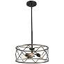 Thumbnail2 of Jolla 15.7" Wide 3-Light Drum Metal Chandelier more views