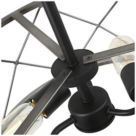 Image5 of Jolla 15.7" Wide 3-Light Drum Metal Chandelier more views
