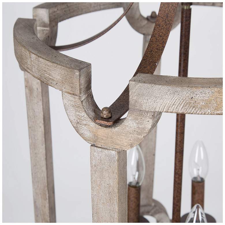 Image 3 Jolla 16.5" Wide 5-Light Wood Cylinder Chandelier more views