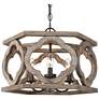 1_Jolla 18"W Rustic Bronze Distressed Wood 4-Light Chandelier