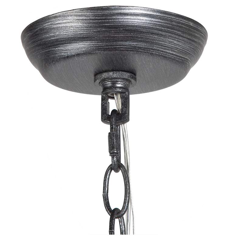 Image 2 Jolla 19.7" Wide 4-Light Distressed Wood Pendant Drum Chandelier more views
