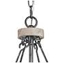 3_Jolla 19.7" Wide 4-Light Distressed Wood Pendant Drum Chandelier more views