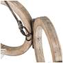 4_Jolla 19.7" Wide 4-Light Distressed Wood Pendant Drum Chandelier more views