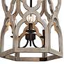 Thumbnail2 of Jolla 3-Light 14.2" Wide Wood Chandelier more views