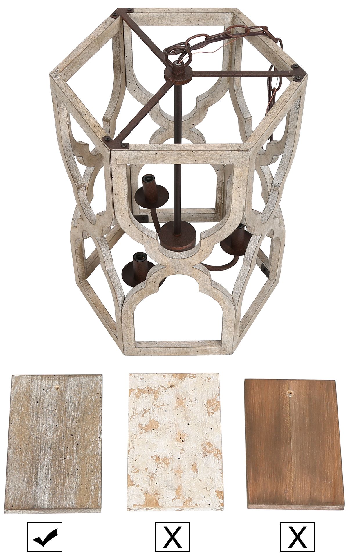 Jolla 3-Light 14.2" Wide Wood Chandelier