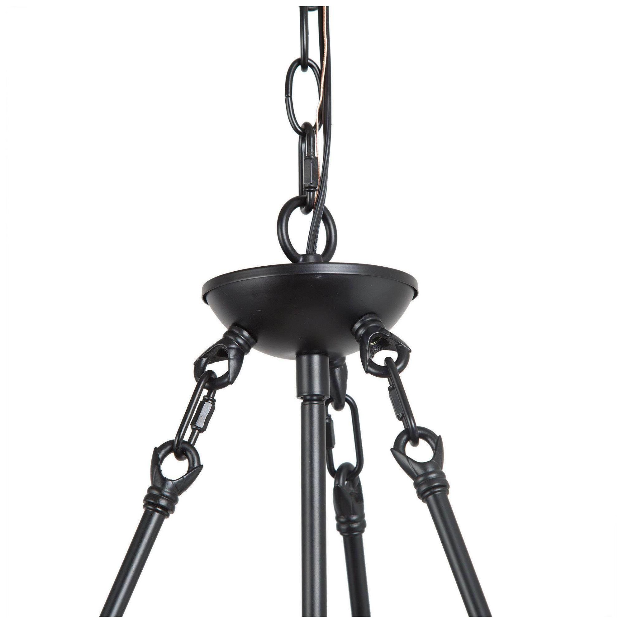 Thumbnail3 of Jolla Farmhouse 19" Wide 5-Light Wood Drum Chandelier more views