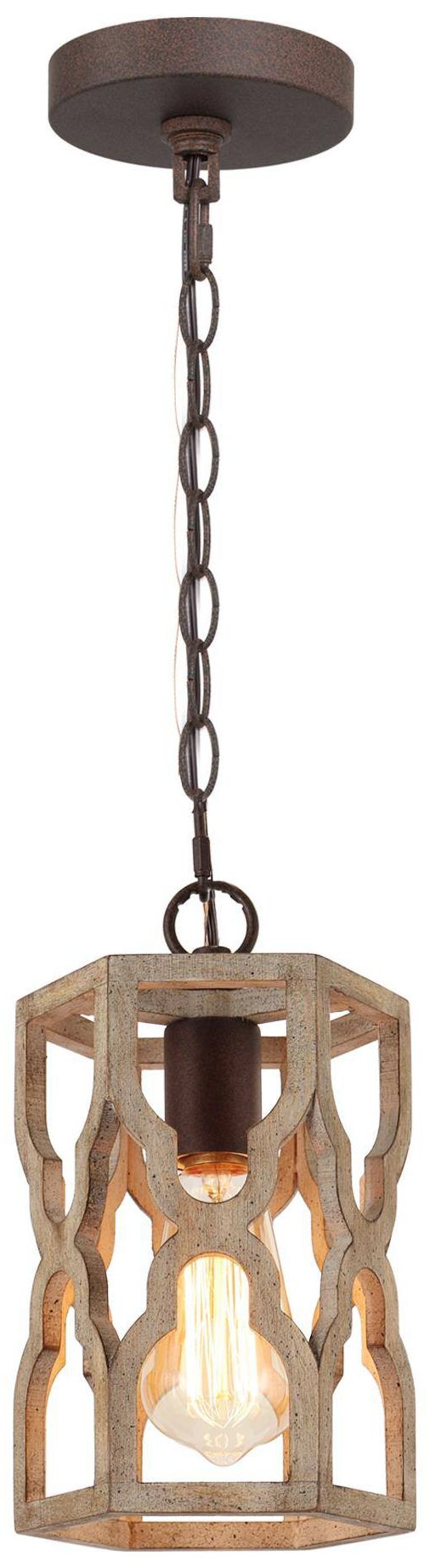 Image 6 Jolla Farmhouse 6.5" Wide1-Light Wood Pendant Light more views
