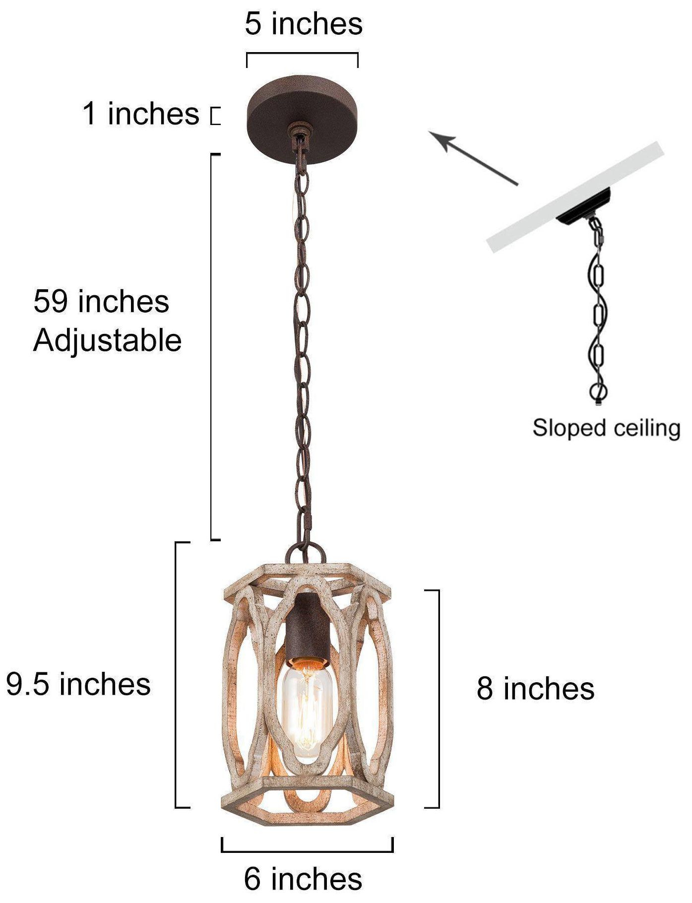 Image 2 Jolla Farmhouse 6" Wide1-Light Wood Pendant Light more views