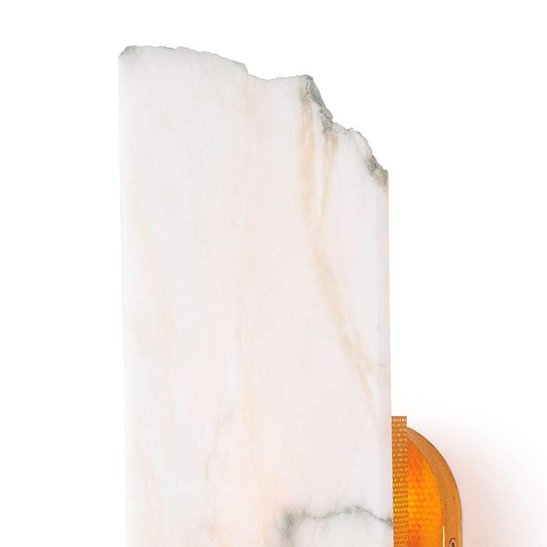 Image 4 Jonah 17 1/4" High Gold and Natural Stone Wall Sconce more views
