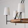 5_Jonah 42" Wide Matte Black and Light Wood 6-Light Chandelier more views