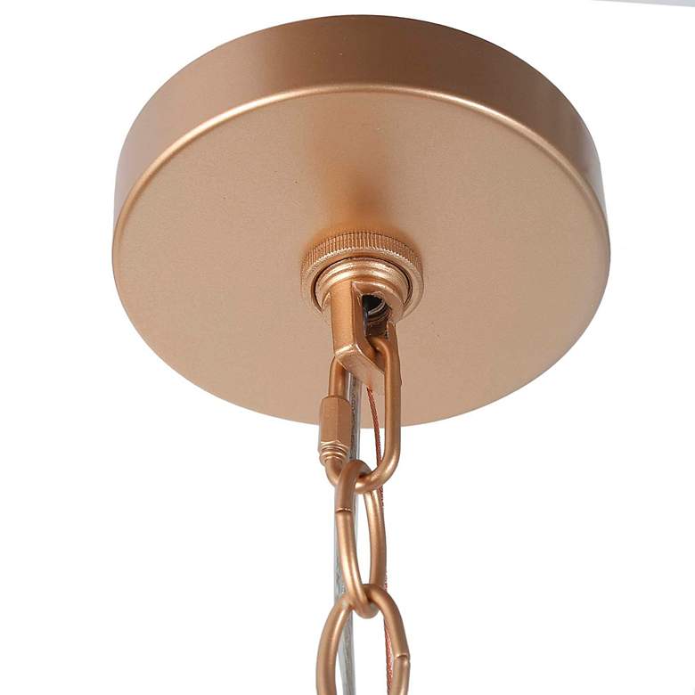 Image 4 Jonas 12" Wide 4-Light Open Cylinder White Glass and Gold Pendant more views