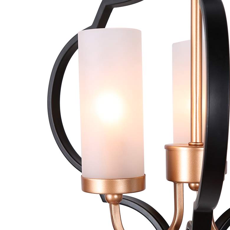 Image 3 Jonas 14 1/2" Wide Black and Gold 3-Light Chandelier more views