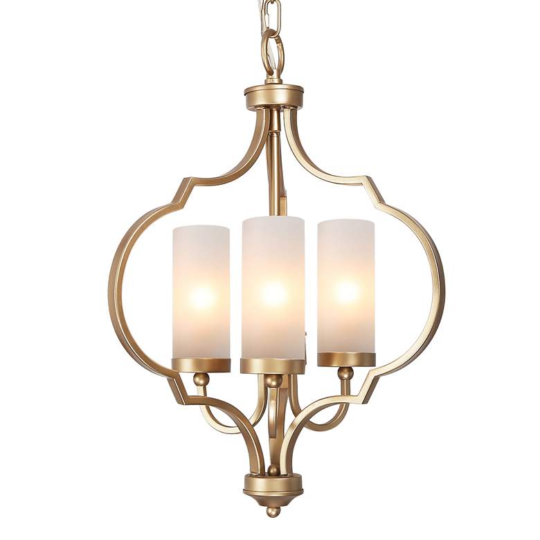 Image 2 Jonas 14 1/2 inch Wide Gold 3-Light Chandelier