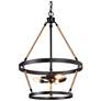 1_Jonas 15.7" Wide Black 3-Light Drum Chandelier