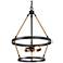 Jonas 15.7" Wide Black 3-Light Drum Chandelier