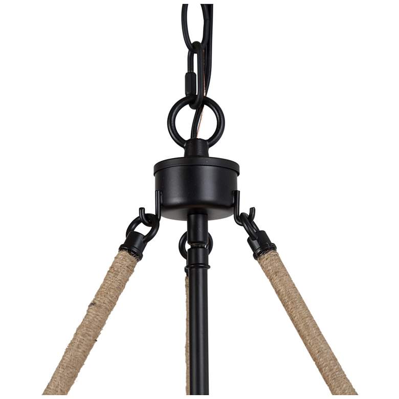 Image 2 Jonas 15.7" Wide Black 3-Light Drum Chandelier more views