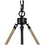 2_Jonas 15.7" Wide Black 3-Light Drum Chandelier more views
