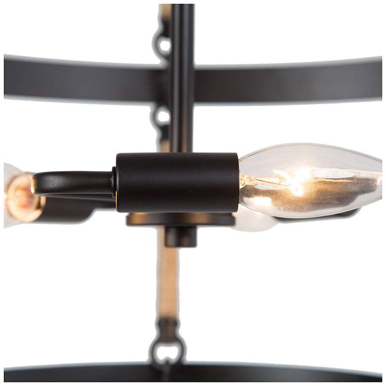 Image 3 Jonas 15.7" Wide Black 3-Light Drum Chandelier more views