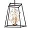 Jonas 15" Wide 3-Light  Black and Gold Branch Crystal Chandelier