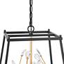 Jonas 15" Wide 3-Light  Black and Gold Branch Crystal Chandelier