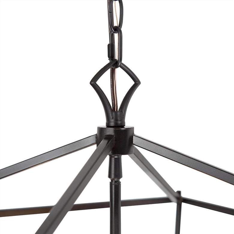 Image 3 Jonas 17 1/2" Wide Black Metal 4-Light Lantern Chandelier more views